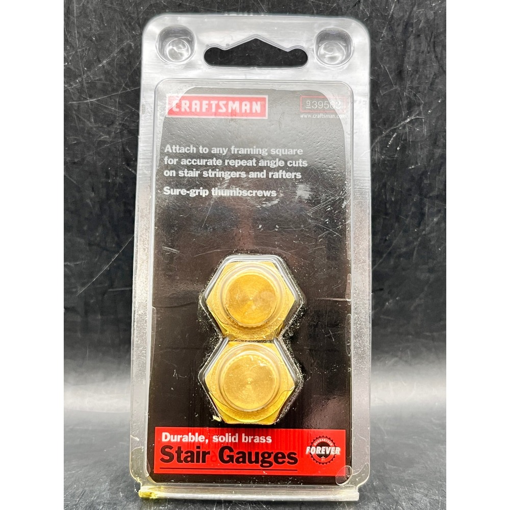 Craftsman Solid Brass Stair Gauges Framing Square Attachment 939563 New‎